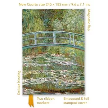 Claude Monet: Bridge Over a Pond of Water Lilies (Foiled Quarto Journal)