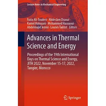 Advances in Thermal Science and Energy: Proceedings of the 19th International Days on Thermal Science and Energy, Jith 2022, November 15-17, 2022, Tan
