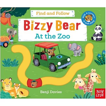 滑滑軌道書機關書Bizzy Bear: Find and Follow At the Zoo（附音檔）