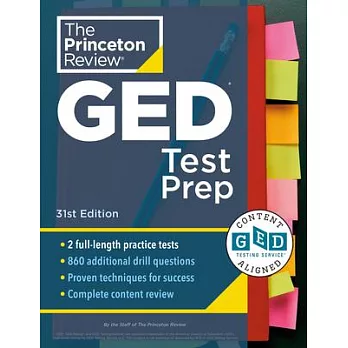 Princeton Review GED Test Prep, 31st Edition: 2 Practice Tests + Review & Techniques + Online Features