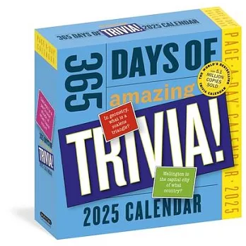 365 Days of Amazing Trivia Page-A-Day Calendar 2025: The World’s Bestselling Trivia Calendar