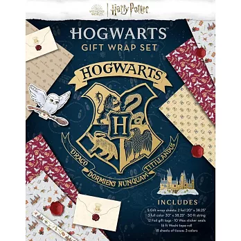 哈利波特：霍格華茲主題禮物包裝紙組 Harry Potter: Hogwarts Gift Wrap Stationery Set