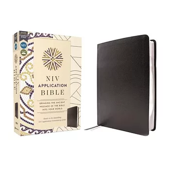 NIV Application Bible, European Bonded Leather, Black, Red Letter, Comfort Print: Bringing the Ancient Message of the Bible Into Your World