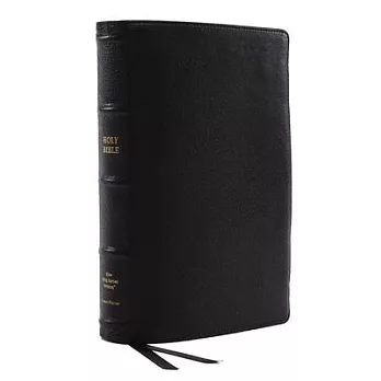 NKJV Bible: Single-Column Verse-By-Verse W/ 72,000 Cross-References, Black Goatskin Leather, Premier Collection, Comfort Print: New King James Version