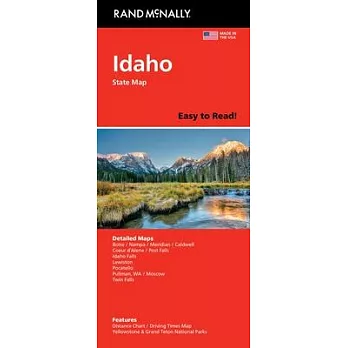 Rand McNally Easy to Read: Idaho State Map