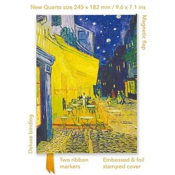 Vincent Van Gogh: Café Terrace (Foiled Quarto Journal)