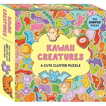Kawaii Creatures: A Cute Cluster Puzzle: 300 Shaped Pieces