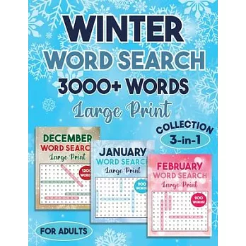 Winter Word Search 3000 + Words Puzzle Book Large Print