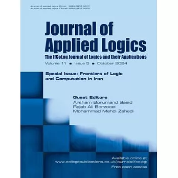 Journal of Applied Logics. The IfCoLog Journal of Logics and their Applications. Volume 15, issue 5, October 2024. Special Issue: Frontiers of Logic a