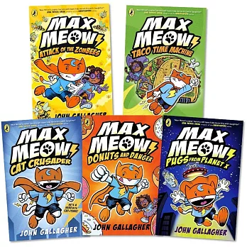 Max Meow《超能力勇者喵》圖像小說套書（5冊合售）