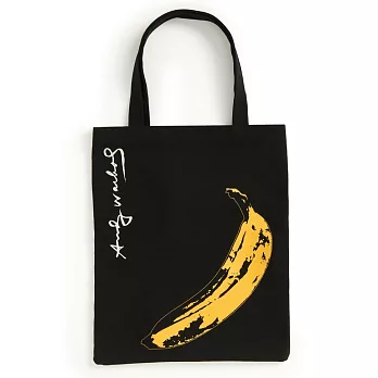 Warhol Banana Canvas Tote Bag - Black  