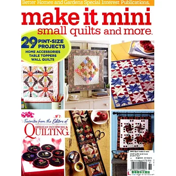 BHG Spcl:手工藝 make it mini small quilts and more