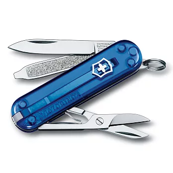 VICTORINOX 經典7用瑞士刀-透明藍