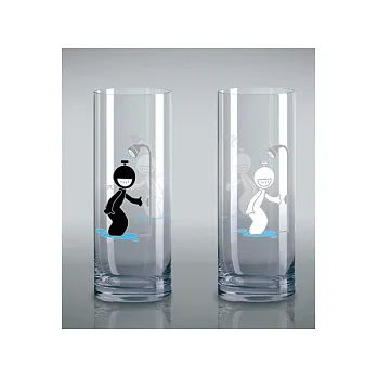 【小人。冰頭顱灑熱水】小人變色玻璃杯