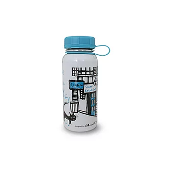 Shinzi Katoh彩繪寬口不鏽鋼水壺650ml-紐約的貓咪