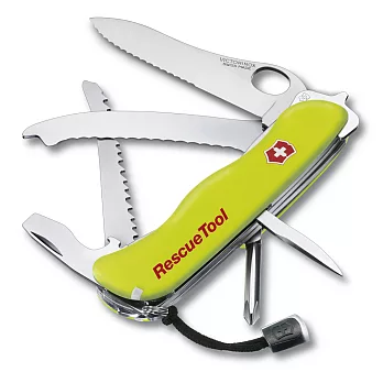 VICTORINOX 15用單手開救生螢光黃瑞士刀 螢光黃