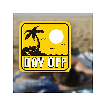 【衝浪小胖】DAY OFF 貼紙/防水/抗UV/台灣設計