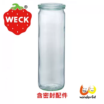 德國Weck 905玻璃罐附玻璃蓋與密封配件 Straight Jar 600ml 單瓶裝