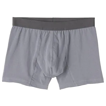 [MUJI 無印良品]男棉混舒適彈性拳擊內褲XL灰白