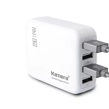 Kamera 4 Port USB電源供應器-SP 4U白