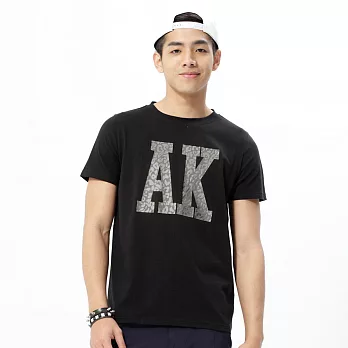 【美國AIRWALK】  青春迷彩吸濕排汗圓領T  M黑