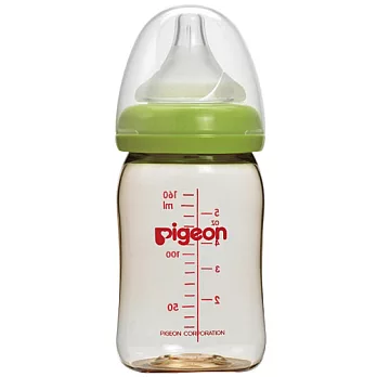 Pigeon 貝親 寬口母乳實感PPSU奶瓶160ml/綠