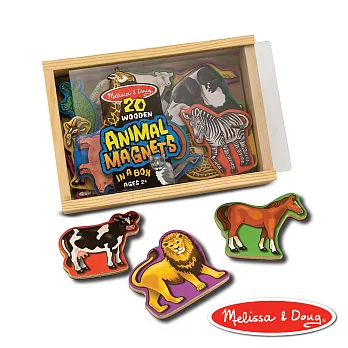 美國瑪莉莎 Melissa & Doug 動物木質磁鐵貼 - 20 pcs