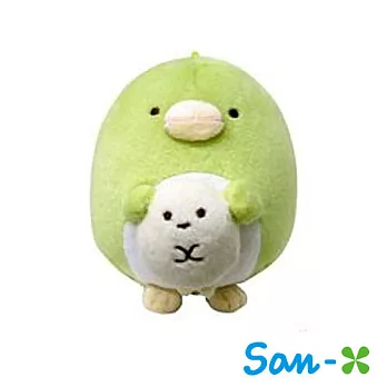 【日本進口正版】San-X 角落生物/角落公仔 玩偶 零錢包/收納包-企鵝+珍珠粉圓
