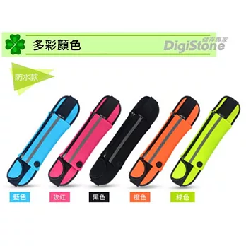 DigiStone 6吋以下智慧型手機 多功能旅行/運動腰包/側包(防水/反光/耳機孔)-黑色x1P