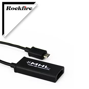 Rockfire MHL TO HDMI影音傳輸轉接線黑色