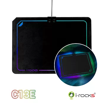 i-Rocks IRC13E RGB發光鼠墊黑色