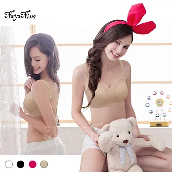 【Naya Nina】蕾絲美胸無鋼圈運動內衣S-L(膚)M膚