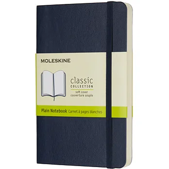 MOLESKINE 彩色筆記本192/素面PLAIN/軟殼/口袋型P/深藍