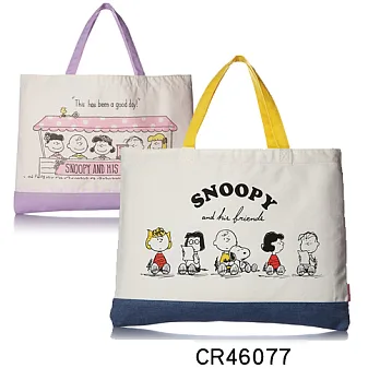 【日本進口正版】史努比 Snoopy 教訓篇 手提袋/肩背包 PEANUTS -CR46077