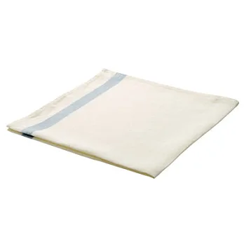 [MUJI無印良品]麻多用布/直線/柔白×淺藍色