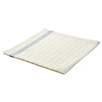 [MUJI無印良品]麻多用布/格紋/柔白×淺藍色