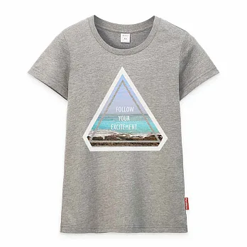 【Fandora】正能量系列:follow your excitement-短袖女裝TEE-S麻灰