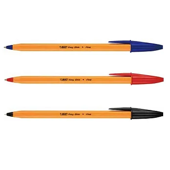 【BIC】orange fine EG 1.0原子筆黑藍紅3入組