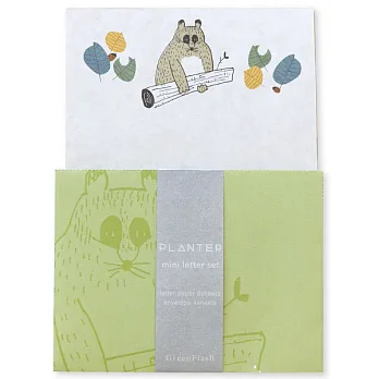 【Green Flash】PLANTER動物繪信紙組_浣熊