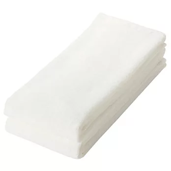 [MUJI無印良品]有機棉超薄可捲繞長型毛巾2入組/柔白
