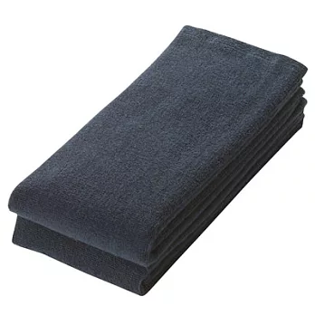 [MUJI無印良品]有機棉超薄可捲繞長型毛巾2入組/深藍