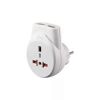 【Go Travel】旅行用轉接頭+雙USB 歐規