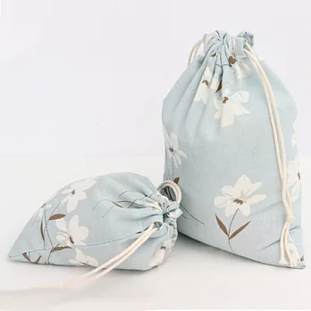 AmaZing 萬物皆可裝-環保束口袋超值三件組 (淺藍水仙)淺藍水仙