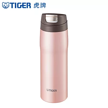 TIGER虎牌 日本製 480cc彈蓋式不鏽鋼保冷保溫杯/MJC-A048_e甜心粉