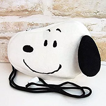 《SHO-BI》SNOOPY大臉造型頸掛式絨毛零錢包(SNOOPY)