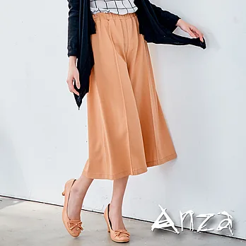 【AnZa】百搭顯瘦七分括腿褲(4色)FREE杏色