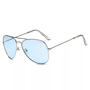 AmaZing 不挑臉復古時尚透明海洋粉彩眼鏡 (8色任選)透明天藍