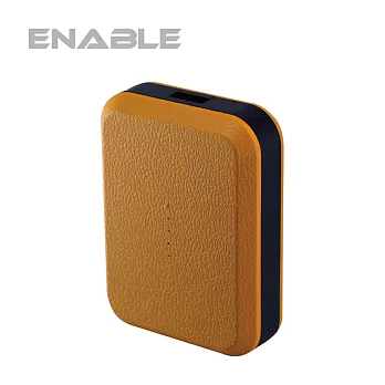 【台灣製造】ENABLE EZ 5200mAh 類皮革 快充行動電源棕色