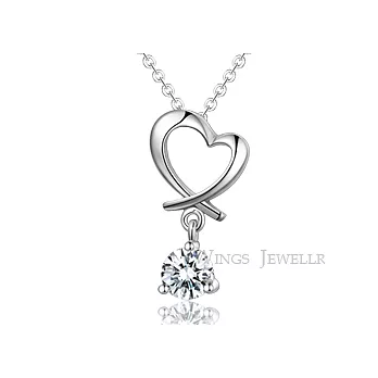 Wings 心飛揚 閃耀八心八箭方晶鋯石美鑽項鍊