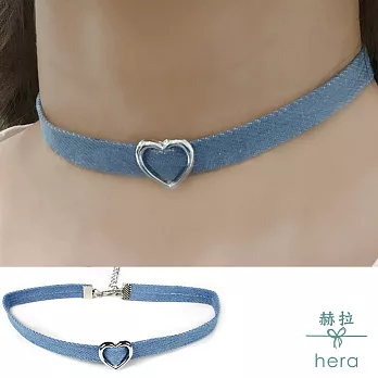【Hera】赫拉 韓國簡約牛仔棉原宿頸帶-3款愛心